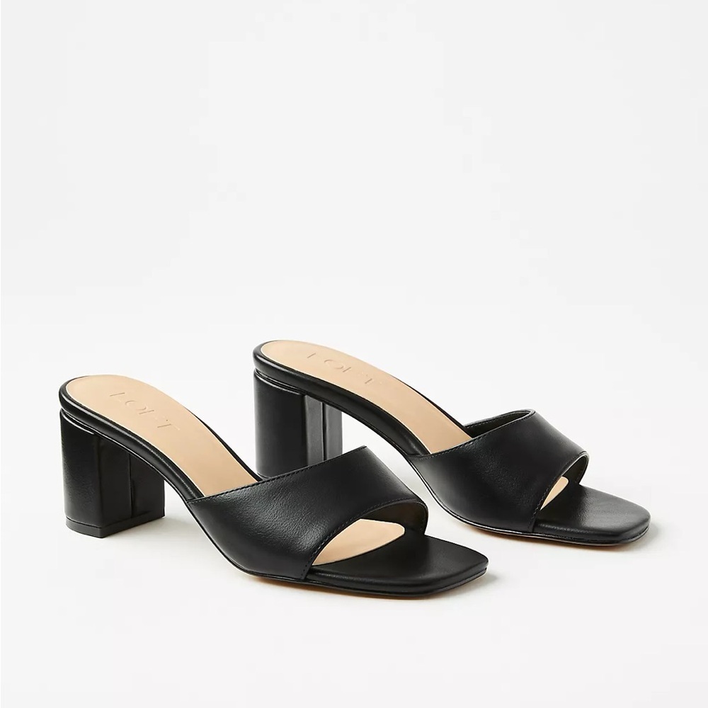 Final ⬇️ LOFT NWB Black Block Heel Mules
